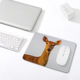 yanfind The Mouse Pad Reindeer Roe Deer Stag Buck Fawn Virginia Antelope Grass Velvet Antler Pattern Design Stitched Edges Suitable for home office game