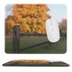 yanfind The Mouse Pad Maple Autumn Larch Woody Leaves Plant Fall Fence Wood Lanscape Leaf Tree Pattern Design Stitched Edges Suitable for home office game
