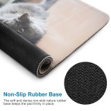 yanfind The Mouse Pad Funny Curiosity Sit Cute Baby Young Eye Family Kitten Whisker Fur Portrait Pattern Design Stitched Edges Suitable for home office game
