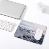 yanfind The Mouse Pad Parthiban Mohanraj Glacier Mountains Snow Covered Sunrise Landscape Mountain Range Misty Cloudy Pattern Design Stitched Edges Suitable for home office game