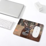 yanfind The Mouse Pad Reindeer Trophy Deer Stag Fall Velvet Buck Virginia Rut Grass Rack Fur Pattern Design Stitched Edges Suitable for home office game