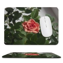 yanfind The Mouse Pad Free Flower Rose Plant Blossom Images Leaf Pattern Design Stitched Edges Suitable for home office game