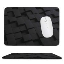 yanfind The Mouse Pad Dark Cubes Squares Pattern Design Stitched Edges Suitable for home office game