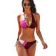 yanfind Bikini Bar Party Helsinki Ottawa Canada Light Purple Magenta Lighting Colorfulness Disco Women's Sexy Backless Swimwear Two Piece Summer