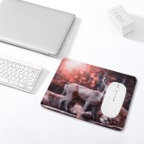 yanfind The Mouse Pad Comfreak Lion Deer Hirsch Predator Wild Big Cat Carnivore Fantasy Cute Pattern Design Stitched Edges Suitable for home office game