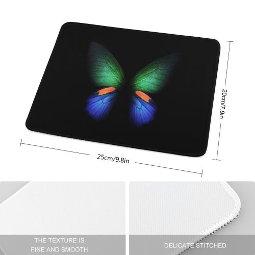 yanfind The Mouse Pad Dark Minimal Butterfly Galaxy Fold Pattern Design Stitched Edges Suitable for home office game