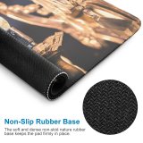 yanfind The Mouse Pad Blur Golden Design Shining Lamp Life Electricity Light Still Brass Luxury Glass Pattern Design Stitched Edges Suitable for home office game