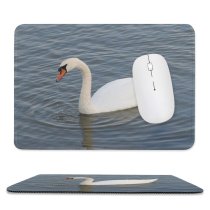 yanfind The Mouse Pad Ducks Winter Beak Geese Neck Vertebrate Wildfowl Swans Bird Swan Bill Feathers Pattern Design Stitched Edges Suitable for home office game