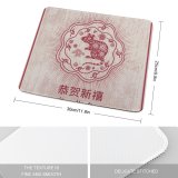 yanfind The Mouse Pad Chinese Cultures Tree Mouse Season Year Happiness Flower Gold Prosperity Tradition Pig Pattern Design Stitched Edges Suitable for home office game