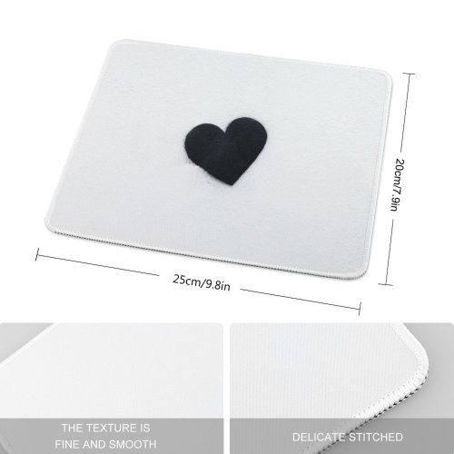 yanfind The Mouse Pad Ed Robertson Love Heart Pattern Design Stitched Edges Suitable for home office game