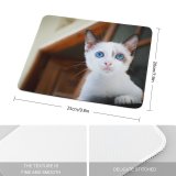 yanfind The Mouse Pad Blur Focus Whiskers Cat Little Pet Fur Blurry Kitten Snout Adorable Cute Pattern Design Stitched Edges Suitable for home office game