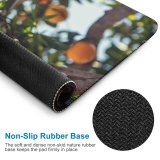 yanfind The Mouse Pad Blur Freshness Tree Focus Fresh Depth Field Hanging Oranges Growth Fruit Selective Pattern Design Stitched Edges Suitable for home office game