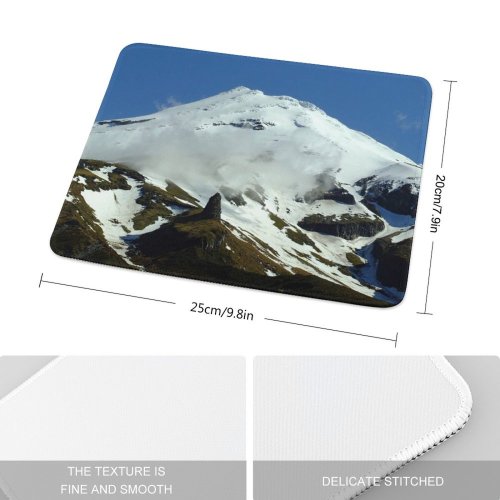 yanfind The Mouse Pad Volcano Snow Ice Mountain Sky Rock Zealand Taranaki Mountainous Landforms Range Glacial Pattern Design Stitched Edges Suitable for home office game