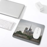 yanfind The Mouse Pad Building City Paris Town France Sky Cathedral Place Tree Church Worship Notre Pattern Design Stitched Edges Suitable for home office game