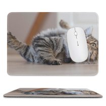 yanfind The Mouse Pad Funny Cute Playful Cat Adorable Tabby Kitty Kitten Pet Fur Whiskers Pattern Design Stitched Edges Suitable for home office game