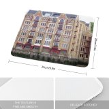 yanfind The Mouse Pad Building Building Gable Home Dockland Wharf Ocre Facade Classic Estate Industrial Triangle Pattern Design Stitched Edges Suitable for home office game