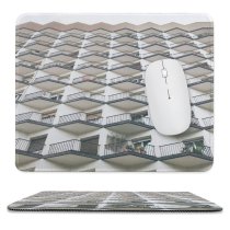 yanfind The Mouse Pad Architecture Apartment Population Building Development Spain Europe Architectural Flower Blinds Window Pot Pattern Design Stitched Edges Suitable for home office game