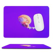 yanfind The Mouse Pad Pathum Danthanarayana Jellyfish Purple Sea Life Underwater Aquarium Pattern Design Stitched Edges Suitable for home office game