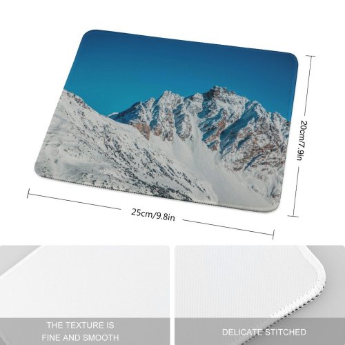 yanfind The Mouse Pad Landscape Peak Activities Slope Leisure Pictures Outdoors Snow Stew Dish Glacier Avalanche Pattern Design Stitched Edges Suitable for home office game