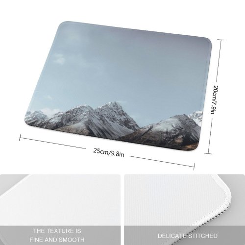 yanfind The Mouse Pad Landscape Peak Wilderness Cook Pictures Outdoors Snow Life Free Range HQ Pattern Design Stitched Edges Suitable for home office game