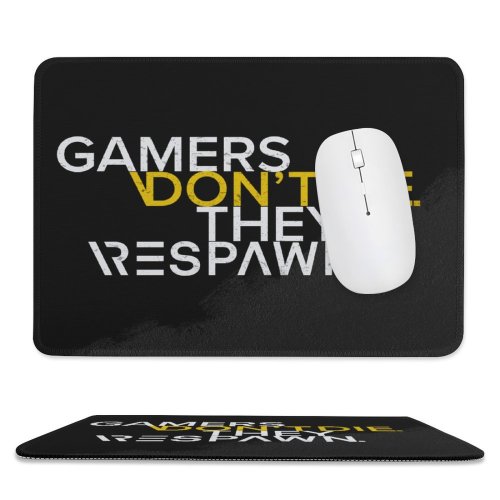 yanfind The Mouse Pad Black Dark Quotes Gamer Quotes Dont Die Respawn Hardcore Dark Pattern Design Stitched Edges Suitable for home office game