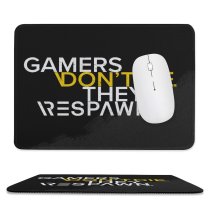 yanfind The Mouse Pad Black Dark Quotes Gamer Quotes Dont Die Respawn Hardcore Dark Pattern Design Stitched Edges Suitable for home office game