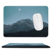 yanfind The Mouse Pad Abies 中国 Scenery Range Teal Tree Mountain Plant Fir Free Cyan Pattern Design Stitched Edges Suitable for home office game