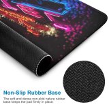 yanfind The Mouse Pad Blur Focus Dark Time Design Illuminated Lights Evening Technology Electricity Colorful Display Pattern Design Stitched Edges Suitable for home office game