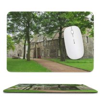 yanfind The Mouse Pad Building Building Windows Garden Medieval Trees Tree Architecture Almshouse Grass Manor Grass Pattern Design Stitched Edges Suitable for home office game