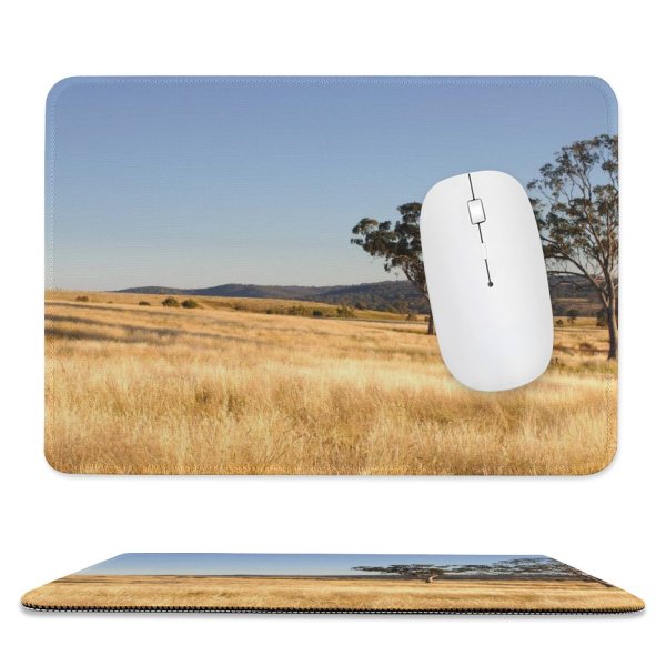 yanfind The Mouse Pad Scenery Field Tree Savanna Grass Plant Free Outdoors Wallpapers Land Grassland Pattern Design Stitched Edges Suitable for home office game