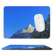 yanfind The Mouse Pad Abies Scenery Range Tree Slope Mountain Plant Fir Free Ice Outdoors Pattern Design Stitched Edges Suitable for home office game