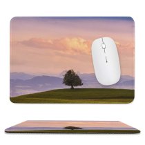 yanfind The Mouse Pad Dominic Kamp Solitude Tree Meadow Landscape Cloudy Sky Mountains Pattern Design Stitched Edges Suitable for home office game