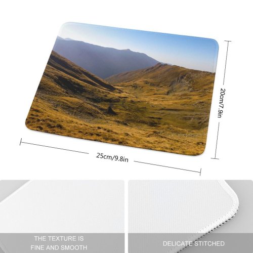 yanfind The Mouse Pad Landscape Peak Countryside Wilderness Pictures Outdoors Grey Free Range Plateau Land Pattern Design Stitched Edges Suitable for home office game