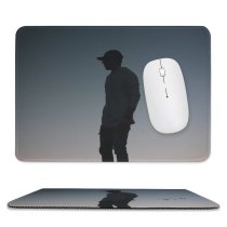 yanfind The Mouse Pad Backlit Dark Sunset Landscape Evening Light Wear Portrait Tranquil Outdoors Scenic Moon Pattern Design Stitched Edges Suitable for home office game