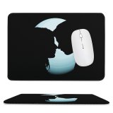 yanfind The Mouse Pad Dark Love Couple Silhouette Together Romantic Moon Pattern Design Stitched Edges Suitable for home office game