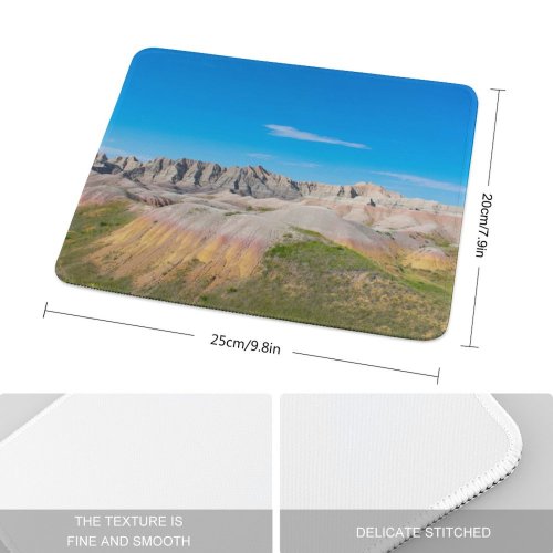 yanfind The Mouse Pad Landscape Peak Countryside National Great Wilderness Rock Formations Badlands Plains Pictures Pattern Design Stitched Edges Suitable for home office game