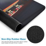 yanfind The Mouse Pad Blur Gas Lights Evening Travel Highway Transportation Outdoors Road Vehicle Motion Station Pattern Design Stitched Edges Suitable for home office game