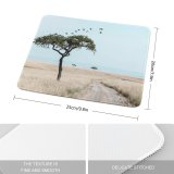yanfind The Mouse Pad Savanna Road Beach National Wildlife Kenya Pictures Grassland Sea Outdoors Tree Pattern Design Stitched Edges Suitable for home office game