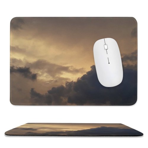 yanfind The Mouse Pad Sky Cumulus Warm Sunset Free Dusk Cloudy Storm Outdoors Wallpapers Wind Pattern Design Stitched Edges Suitable for home office game
