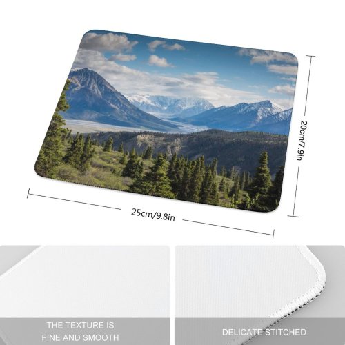 yanfind The Mouse Pad Landscape Peak Exploring National Creative Explore Pictures Outdoors Snow Tree Glacier Pattern Design Stitched Edges Suitable for home office game