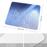 yanfind The Mouse Pad Wet Drench Clear Colorful Waves Wave Bubbles Natural Reflection Reflect Ripples Splash Pattern Design Stitched Edges Suitable for home office game