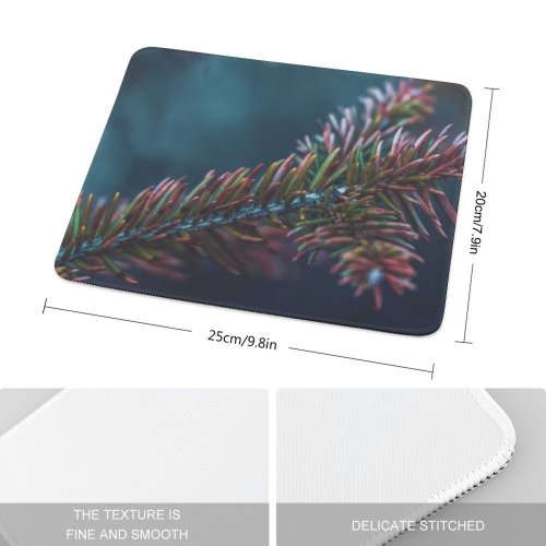 yanfind The Mouse Pad Abies Pine Plant Wildlife Spruce Affori Pictures Winter Grey Tree City Pattern Design Stitched Edges Suitable for home office game