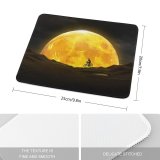 yanfind The Mouse Pad Mohamed Saber Fantasy Moon Night Silhouette Dream Pattern Design Stitched Edges Suitable for home office game