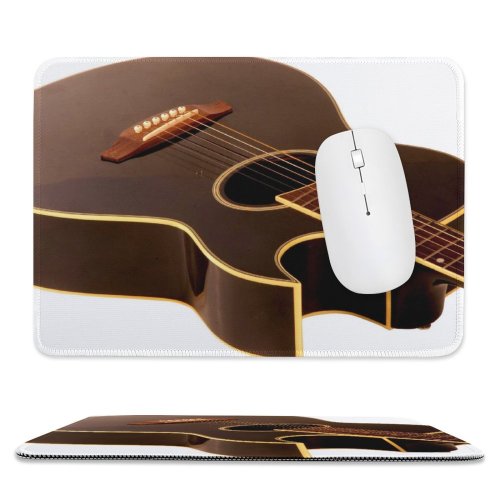 yanfind The Mouse Pad Melody Sound Wood Flamenco Accessory Acoustic Guitar Rock Play Musical Instrument Electric Pattern Design Stitched Edges Suitable for home office game