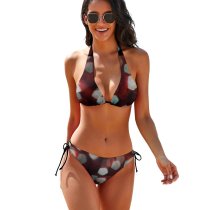 yanfind Bikini Abstract Blur Bokeh Colour Colours Dark Defocused Design Designs Dim Effects Focus Women's Sexy Backless Swimwear Two Piece Summer