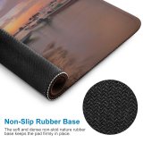 yanfind The Mouse Pad Boats Coast Sand Clouds Island Peaceful Tranquil Scenic Idyllic Seashore Cliffs Dawn Pattern Design Stitched Edges Suitable for home office game