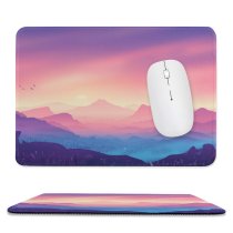 yanfind The Mouse Pad Coyle Valley Landscape Mountains Gradient Colorful Scenery Layers Panorama Pattern Design Stitched Edges Suitable for home office game