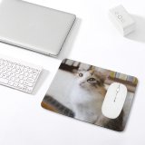 yanfind The Mouse Pad Funny Curiosity Sit Little Young Eye Kitten Whisker Downy Fur Portrait Pattern Design Stitched Edges Suitable for home office game