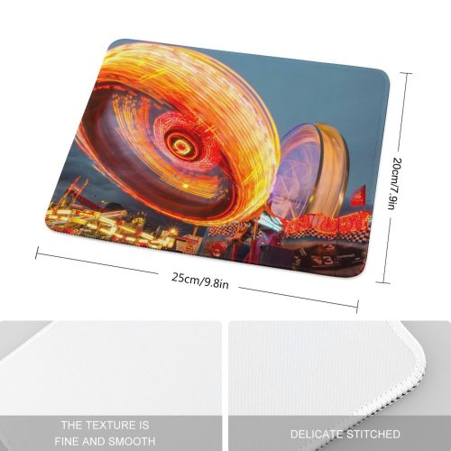 yanfind The Mouse Pad Philippe Clairo Calgary Stampede Alberta Canada Exposure Carnival Circular Outdoor Cloudy Sky Pattern Design Stitched Edges Suitable for home office game