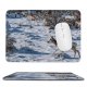 yanfind The Mouse Pad Frozen Daylight Freezing Scene Frost Wild Herd Frosty Winter Outdoors Deers Scenic Pattern Design Stitched Edges Suitable for home office game